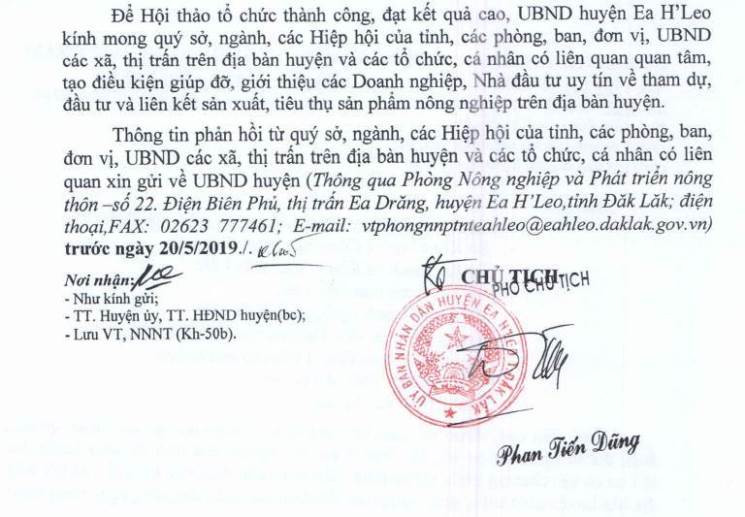 Giới thiệu những tiềm năng, lợi thế phát triển nông nghiệp của huyện Ea H'Leo, tỉnh Đắk Lắk